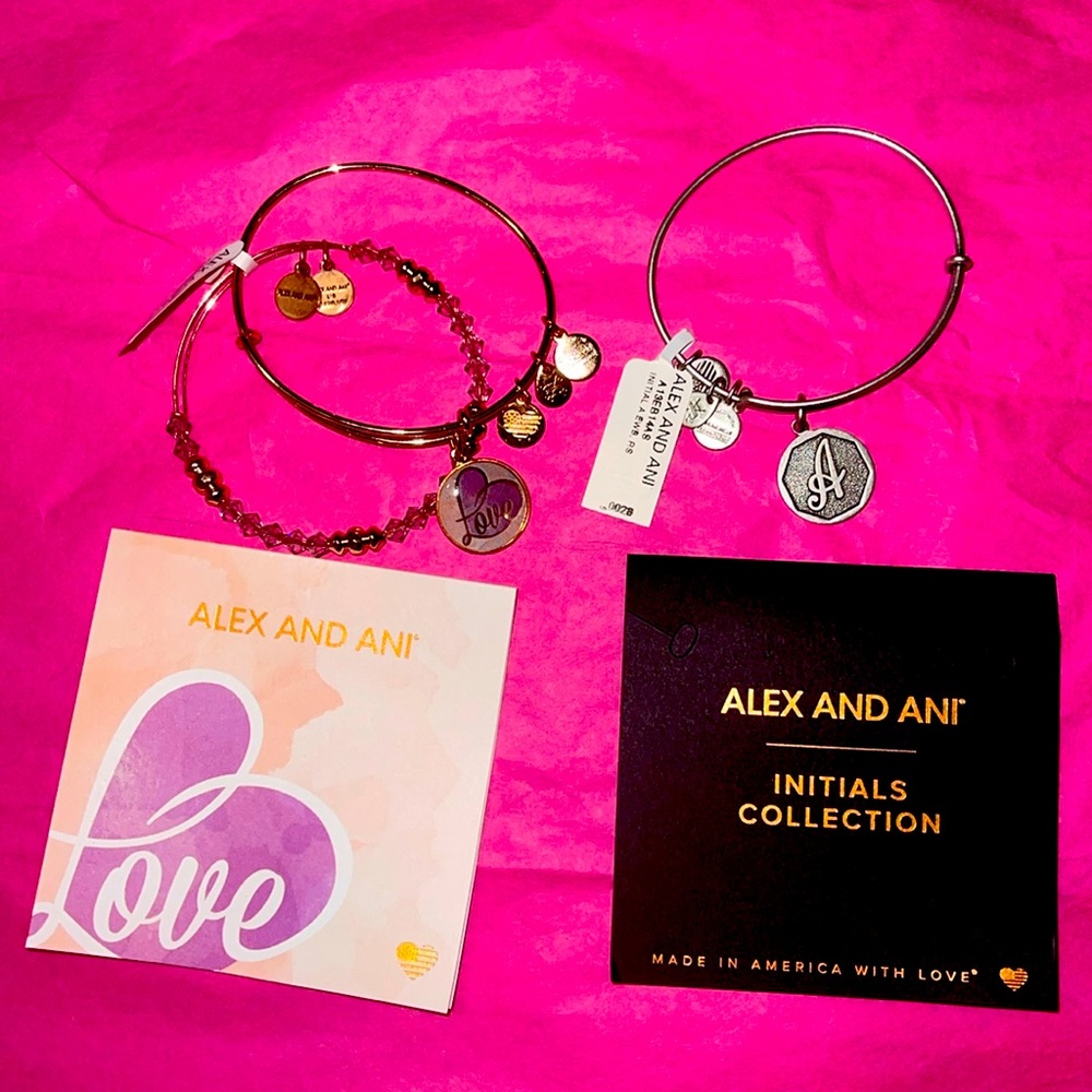 3 Alex and Ani bracelets in original boxes